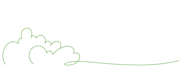 Obraz premium meadow one line drawing vector doodle with grass illustration