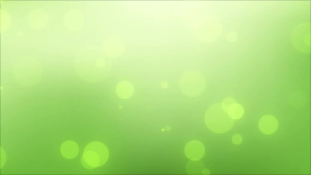 Green spring bokeh particle gradient background and sunlight. Particle flicker.