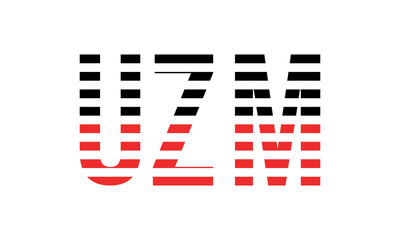 UZM three initial letter iconic line negative space minimal logo design vector template. monogram, abstract, wordmark, business, typography, minimalist, brand, company, flat, modern, unique, simple