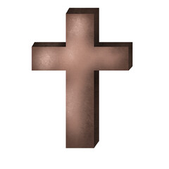 Cross cartoon water colour style clipart