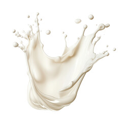 Milk splash isolated on transparent or white background