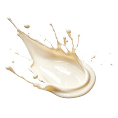 Milk splash isolated on transparent or white background