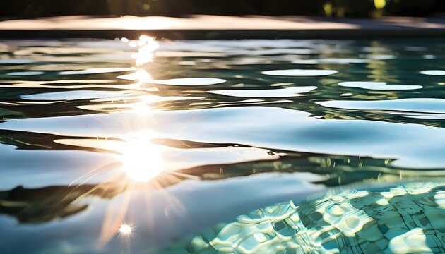 pool water reflecting in the sun