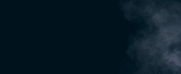 Dark navy-toned background with white cloud textures to evoke a smoky atmosphere for background, cover, poster design.