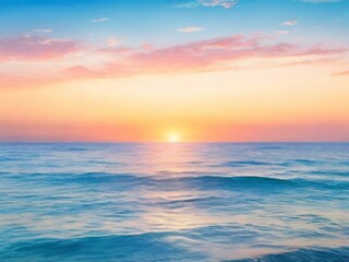 sunset over the sea ,Beautiful sunset in sea, sunsets over ocean horizon. A fabulous sunset is reflected in the sea waves. Surf, waves hitting the rocky shore