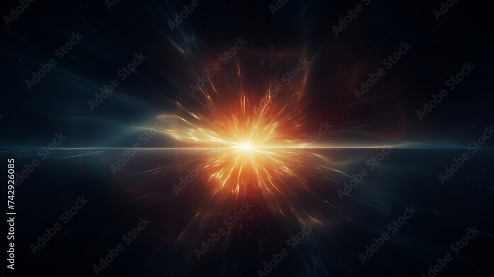 Poster easy to add lens flare effects for overlay designs or screen blending mode to make high-quality imag
