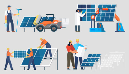 Photovoltaic vector illustration. Electric power serves as foundation for technological advancements in various sectors The integration renewable energy sources is crucial for achieving sustainable