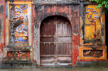 Door of building of the Imperial Citadels of Hue