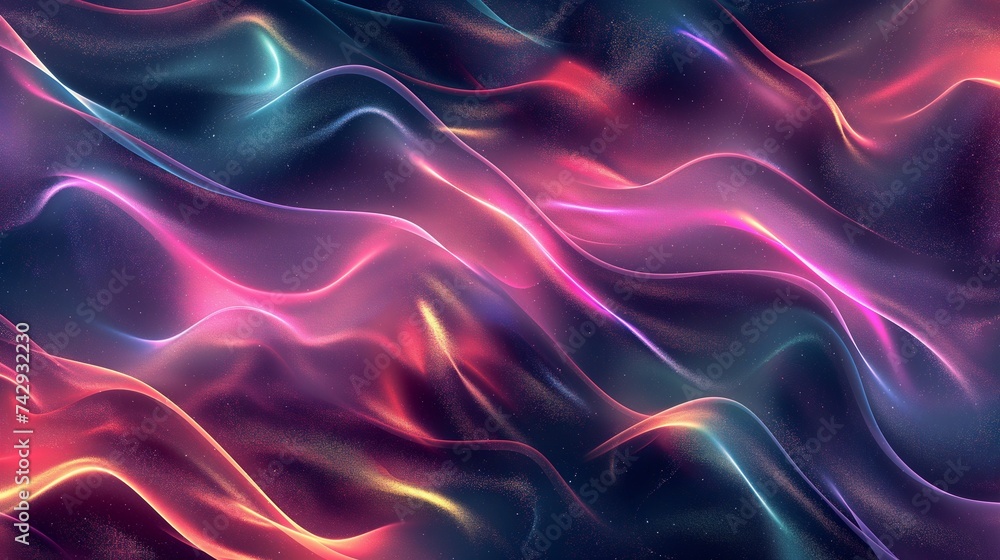 Poster a smooth design in which geometric forms change and merge in a light dance