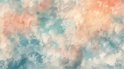 a smooth design of pastel watercolor washes that resemble a calm sky at dawn, with delicate textures that allude to the soft interaction of light and clouds.  - obrazy, fototapety, plakaty