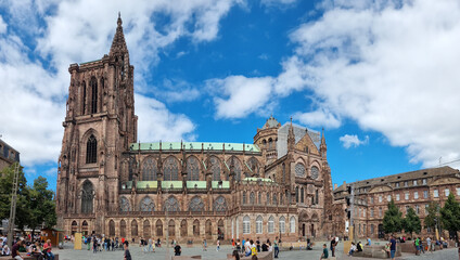 Strasbourg Cathedral or Cathedral of our Lady of Strasbourg. France.