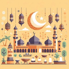 illustration of mosque