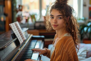 A talented pianist pours her heart and soul into the keys of her beloved instrument, creating a...