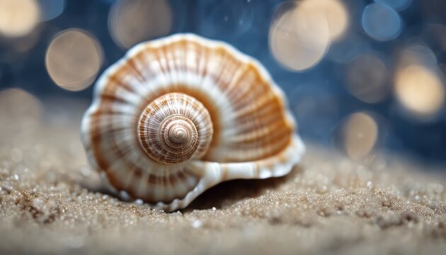 acro image of a lined moon sea shell natica lineata