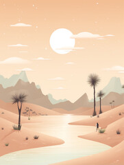 Illustration of a desert atmosphere