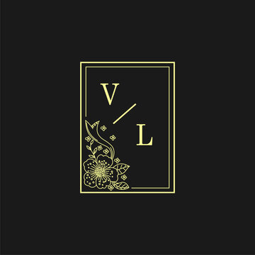 VL Initials Wedding Logo, Wedding Monogram, Luxury Wedding Logo