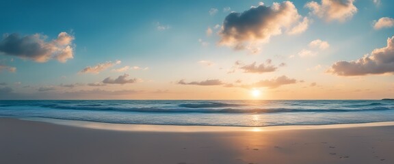 Sky Blue,Cloud Background,Horizon Spring Clear Sky in Morning by the beach