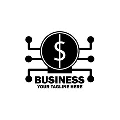 Abstract Initial Logo. Black color isolated on White Background.Business Branding Logos. Flat Vector Logo Design Template Element icon.