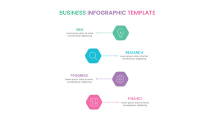 Obraz premium Business infographic design template with steps or processes. Can be used for workflow layout, diagram, annual report, web design