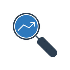 Search Report Icon - Growing Chart Icon