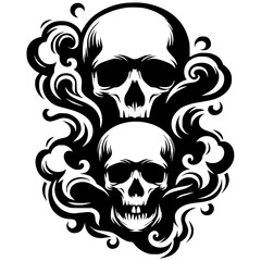 Smoky skull silhouette