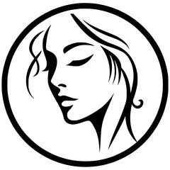Beauty care logo silhouette
