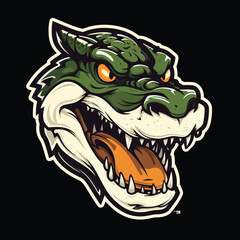 Fototapeta premium crocodile head mascot logo