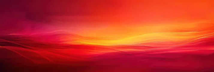 Fotobehang Vibrant abstract sunset over landscape. Background for technological processes, science, presentations, etc © SwiftCraft