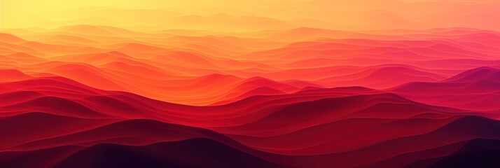 Vibrant abstract sunset over landscape. Background for technological processes, science, presentations, etc