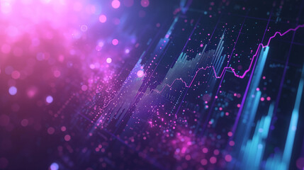 Financial Universe: MT4 Trading Chart with Ethereal Colors in 4K
