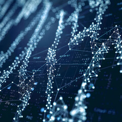 Fototapeta premium Structure of the network connection of points and lines stocks market crypto trader, Abstract technology background