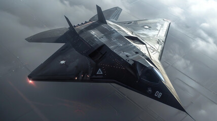 Stealth Aircraft: Advanced aircraft designed to evade radar detection, featuring sleek and aerodynamic profiles for stealth operations