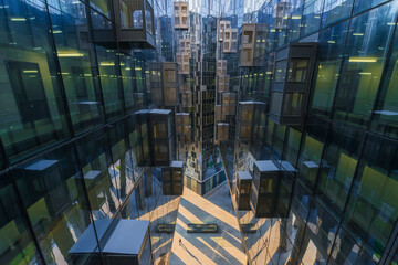 View of buildings and skyscrapers in the financial district of Moscow, Russia.