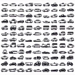 Fotobehang Collection of different types of cars © TheGamifiedTV