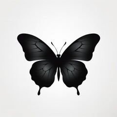 Black Butterfly: Simple and Clean Silhouette Design

