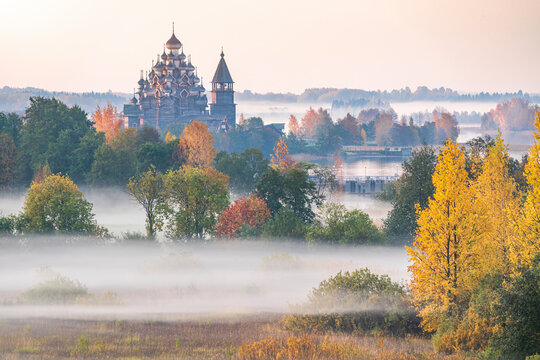 View of Kizhi island, Republic of Karelia, Russia.