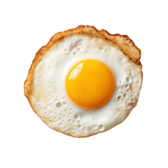 A fried egg isolated on transparent background.