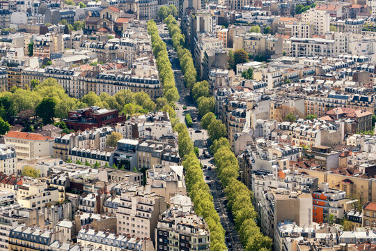 View of Paris downtown, France.