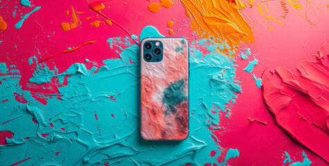 Vibrant iPhone Case: Hyper-Realistic Frontal View
