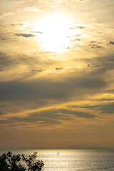 Atardecer en el Mar Mediterr&aacute;neo de Marsella. Francia