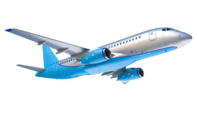 Modern passenger airplane in flight