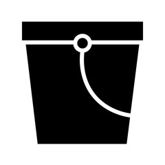 Bubble Bucket Plastic Glyph Icon