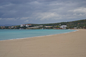Fototapeta na wymiar view of the ılıca beach at cesme, izmir 