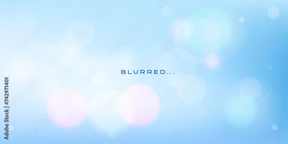 Poster vector realistic illustration. blurred wallpaper. abstract banner. bright sky background in a minima