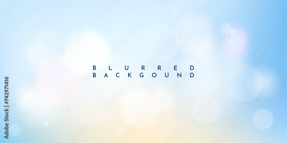 Poster vector realistic illustration. blurred wallpaper. abstract banner. bright sky background in a minima