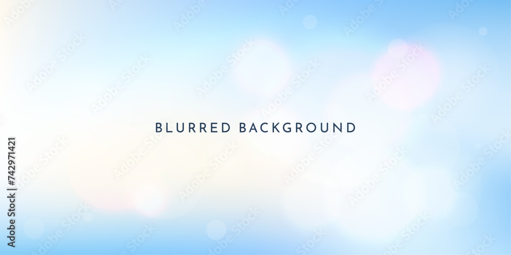 Poster vector realistic illustration. blurred wallpaper. abstract banner. bright sky background in a minima