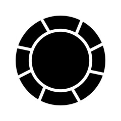 Belt Life Ring Glyph Icon