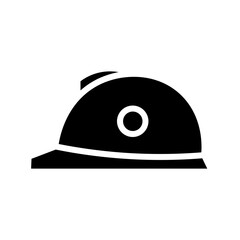 Helmet Safety Work Glyph Icon