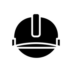 Helmet Protection Work Glyph Icon