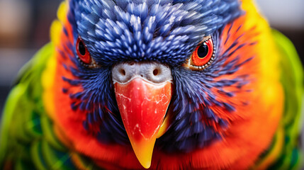 close up of rainbow lorikeet at blackpool zoo - Powered by Adobe